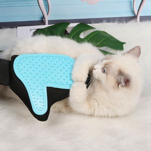 

pet cat grooming glove for gentle deshedding massage comb for loose hair removal cat combs hair finishing gloves