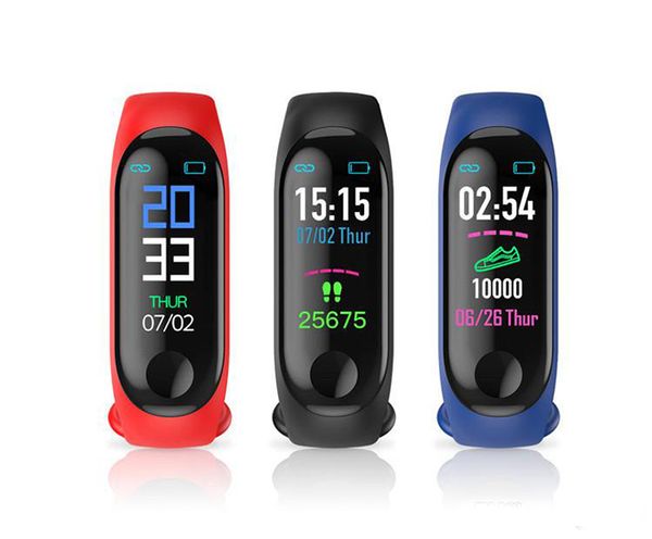 

m3 smart bracelet heart rate blood pressure monitor pulse wristband fitness oled tracker watch for iphone xiaomi huawei