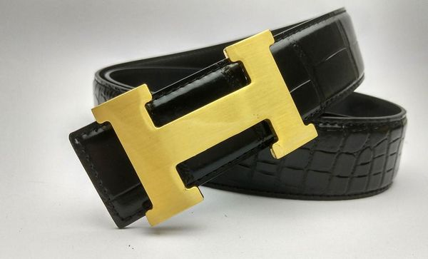 

2019 designer belts luxury belts for men big buckle belt fashion mens leather belts wholesale 125cm, Black;brown