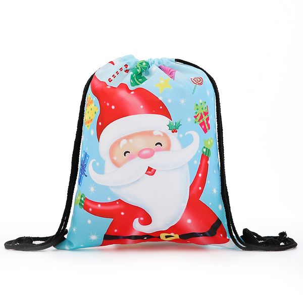 

backpack fashion women mini drawstring christmas backpack 3d printing travel softback bags men drawstring bag female deer new