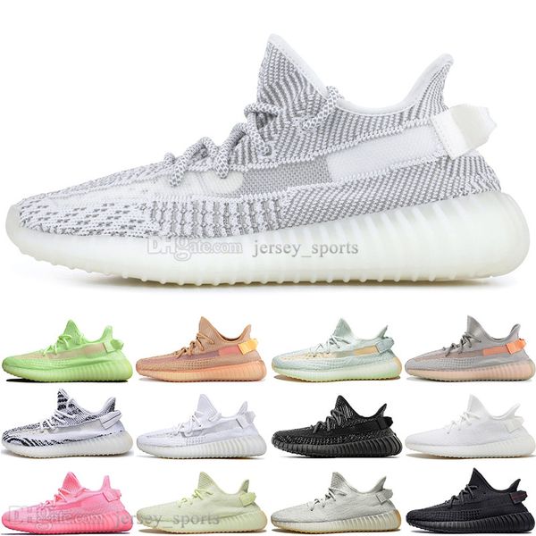 

with box kanye west clay v2 static reflective gid glow in the dark mens running shoes hyperspace women sports designer sneakers
