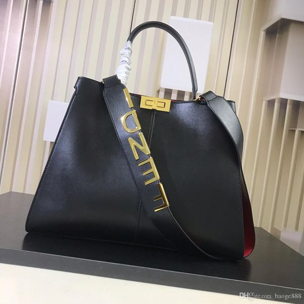 

2019 новая мода кожаная сумка, один мешок плеча, двойной мешок плечо, модель: 3307 размер: 43см-1