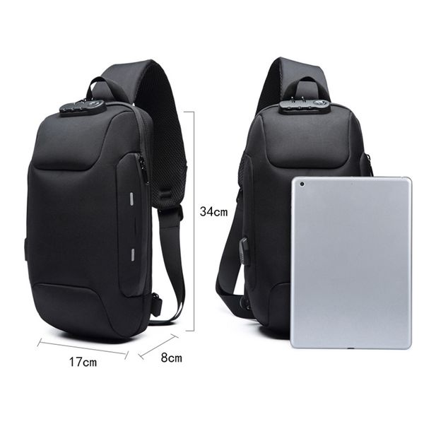 

new anti-theft backpack with 3-digit lock shoulder bag waterproof for mobile phone travel smr88