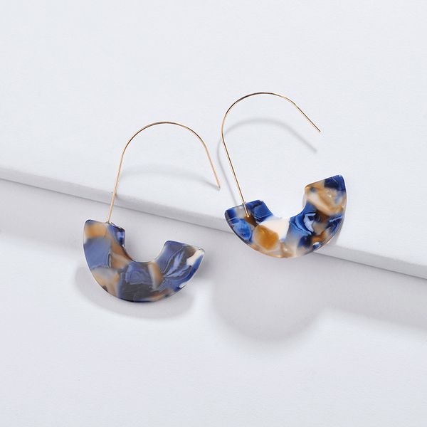 

леопардовый раковина смолаы акриловая доска заявление cc серьги для женщин, Silver