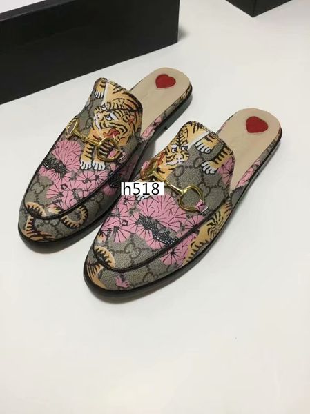 

new sale designer princetown classic slippery metal buckle beach slippers soft lovers slippers size, Black