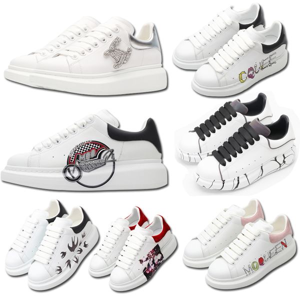 

with box 2020 designer fashion luxury alexander plate-forme mcqueens mcqueen men women platform shoes baskets sneakers, Black