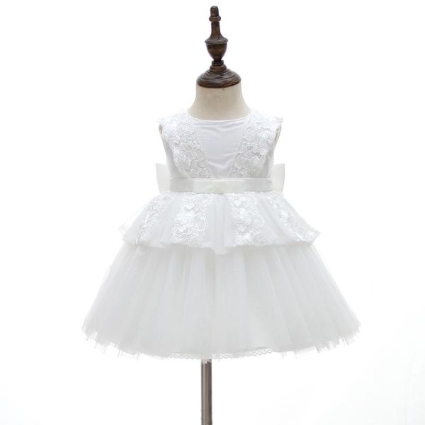 

bbwowlin newborn 1 year girl baby birthday dress for 0-2t kids white princess dress 9007, Red;yellow
