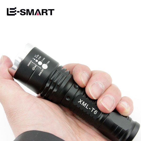 

strong xml-t6 charging led focusing flashlight 18650 charging 5 gear camping outdoors zoomable powerful waterproof