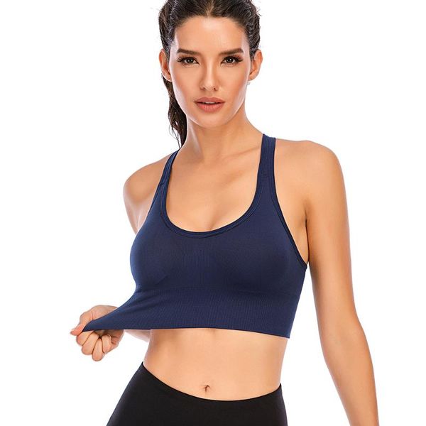 

women bra seamless light support sport bra with removable pads wireless women workout crop thin soft comfy daily bras, Red;black