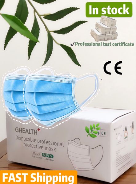 

stock fast shipping 50 pcs dust-proof masks with low price disposable anti dust blocking air pollution protective face masks supplier