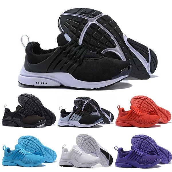 

2019 fashion presto chaussures new color men women running shoes triple black white blue mens zapatos breathable sports sneaker size 5.5-11
