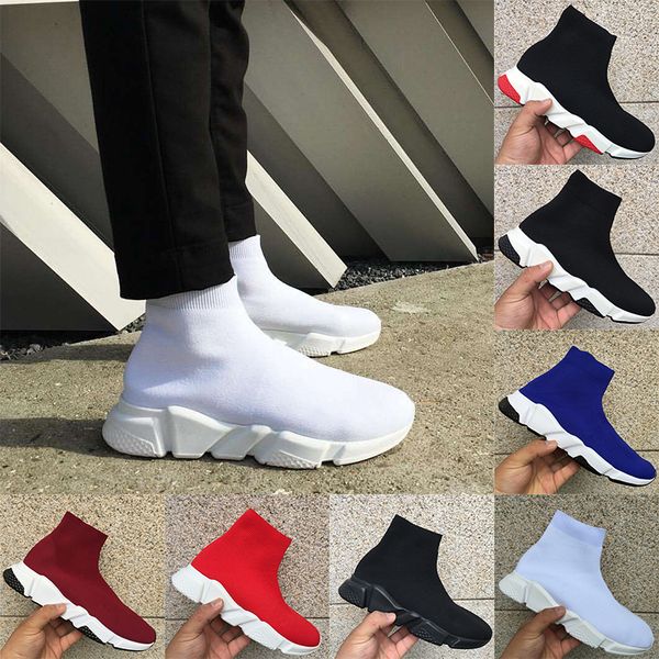 

fashion luxury paris speed trainer mens designer shoes womens triple white black university red prune royal oreo men casual shoes sneakers
