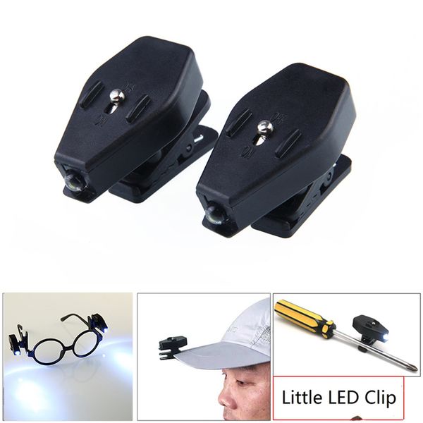 Mini luce notturna a LED flessibile Rotazione a 360 gradi Clip su cappello Strumenti per occhiali Luci di lettura per libri a LED