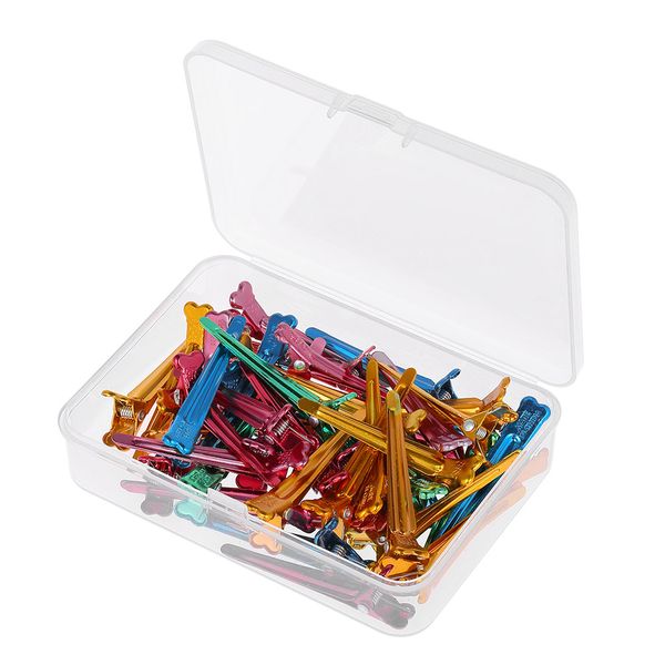

colorful flat hair clips 50pcs steel prong alligator clips single crocodile hair clamp barrette for bows diy accessories hairpin