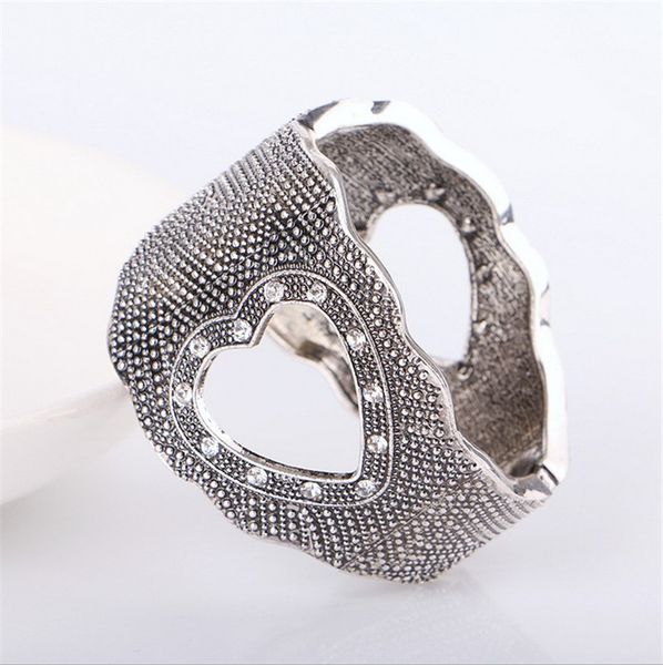 

женская мода турецкие выдалбливают цветочные браслеты ретро золотой цвет кристалл старинные браслеты ювелирный фестиваль подарок, Black