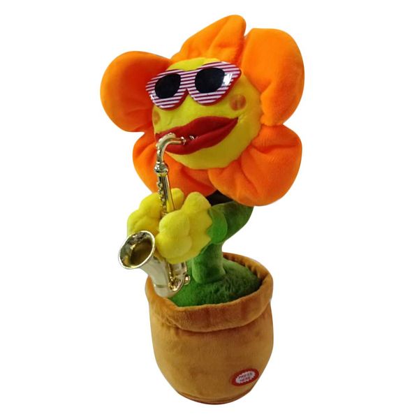 

singing dancing saxophone sunflower toy usb charging electric toy
