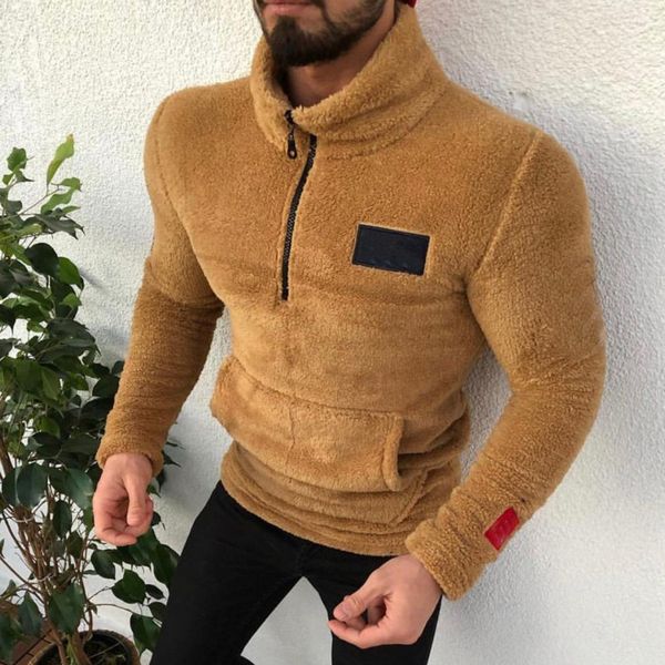 

hoodies men 2019 winter thicken fleece hoodies sweatshirt for men warm soft comfortable outwear slim hoody man warm top, Black