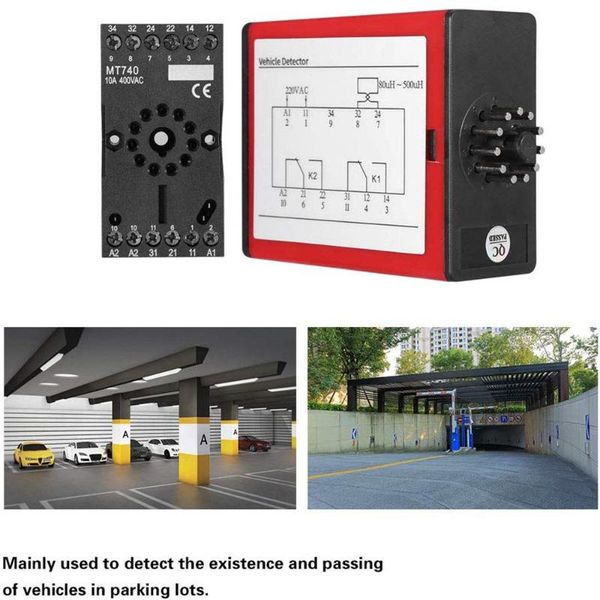 

vehicle detector single channel inductive vehicle loop detector sensor outdoor buried driveway gate motion car