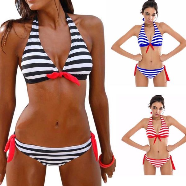 

купальники для женщин конструктора бикини 3 цвета бикини set полосатый купальник пляжная женский цветочный купальник купальный костюм 15, White;black
