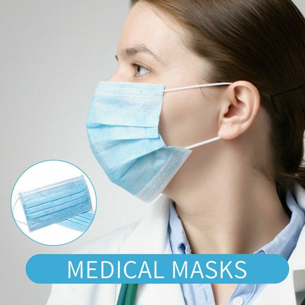 

in stockdisposable face masks with elastic ear loop 3 ply breathable and comfortable for blocking dust air pollution protection pack50pcs