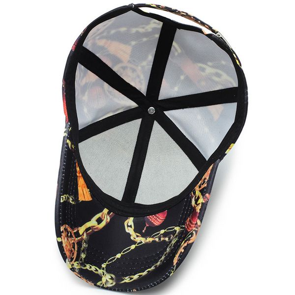 

2019 new fashion graffiti printing baseball cap outdoor cotton shade hat men women summer caps adjustable leisure hats, Blue;gray