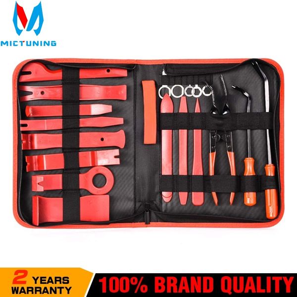 

car trim removal tools kit auto panel dash audio radio removal installer repair pry tools kit fastener with storage bag