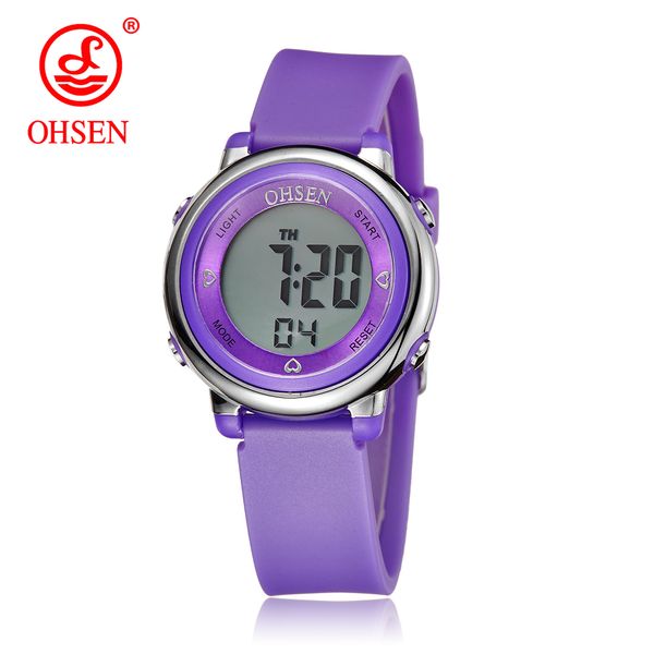 

ohsen jelly candy watch clock woman waterproof 50m outdoor digital sports watch women simple fashion hand wrist hour gift, Slivery;brown