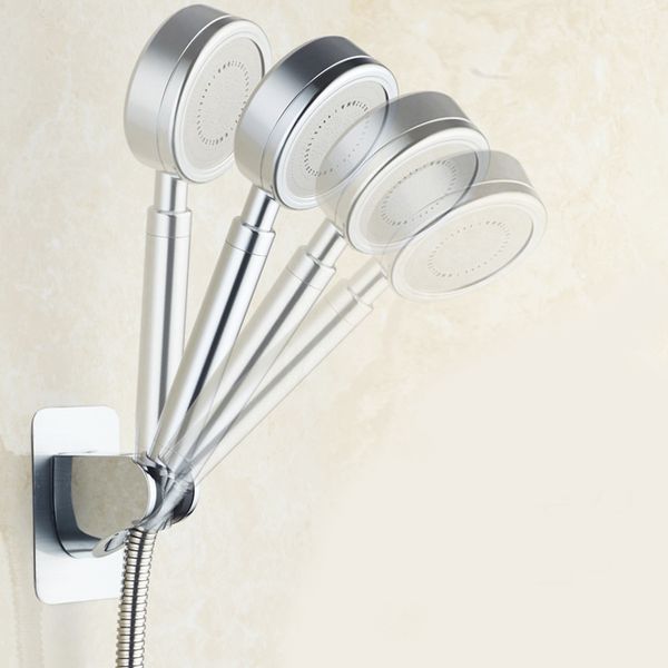 

wall gel mounted shower head stand bracket holder hand held bathroom shower head fitting portable bathroom accessories