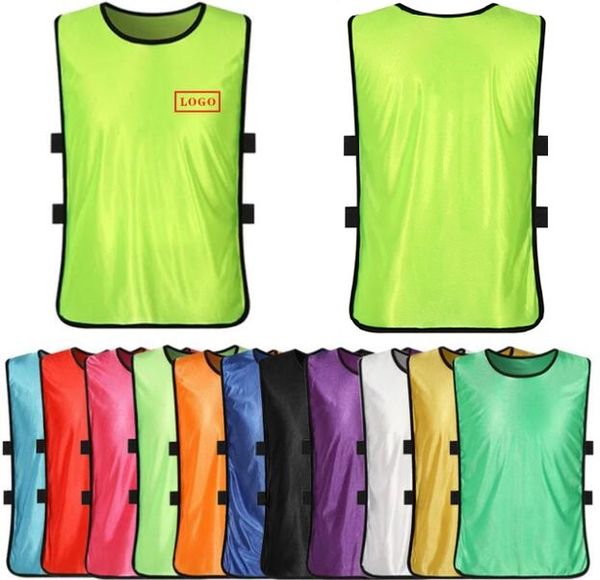 

personality 2019 kid men football basketball training vest children uniform custom customized football apparel training kits wear, Black