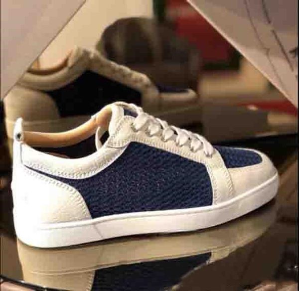 

зима / осень lowtop rantulow flat сетки спинок бежевых синяя тканый хлопок мода red bottom кроссовки скидка модной casual walking, Black