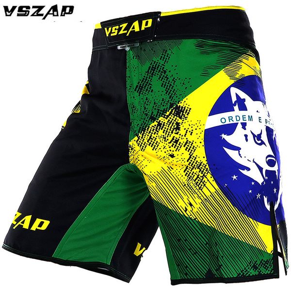 

vszap martial fitness shorts crossfit boxing fight shorts mens wolf muay thai trunks boxing pants bjj, Blue