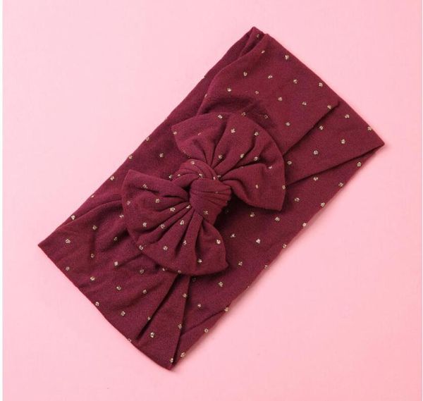 

24pc/lot gold dot wide nylon turban headband cute newborn headband,baby knot headwraps,baby girls fall winter hair accessories, Slivery;white