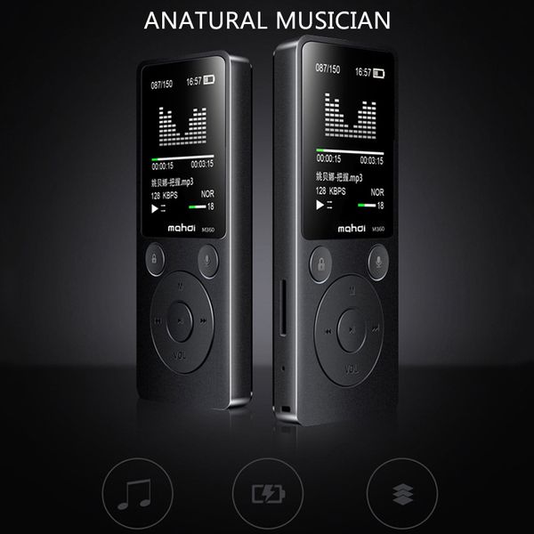 

hifi mp3 music player 8gb with earphone recorder fm video e-book clock sport running metal music player 1.8inch tft