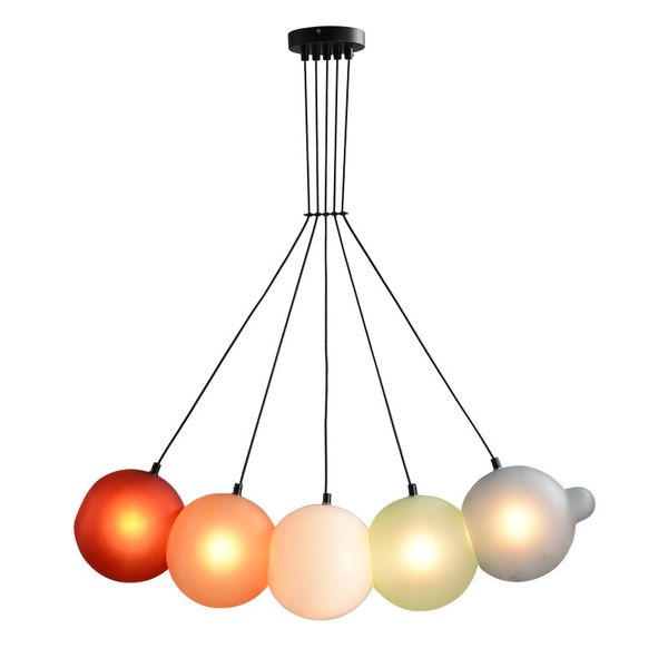 Nordic Metal Stained Glass Ball Chandelier Pendant Light Romantic Living Room Home Ceiling Lamp Decoration Pa0590 Ceiling Light Fixtures Kitchen