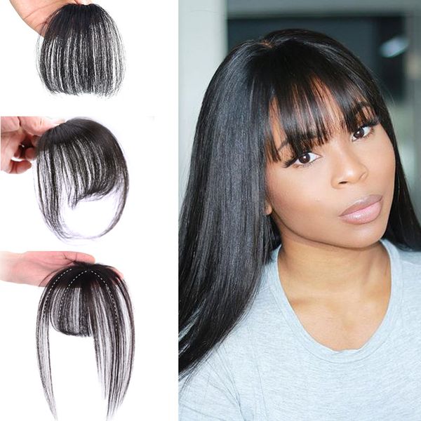 Fashion One Piece Hair Clip In Hair Bangs Full Fringe Hair Extensions For Women Side Swept Bangs Long Hair Long Hair With Side Swept Bangs From