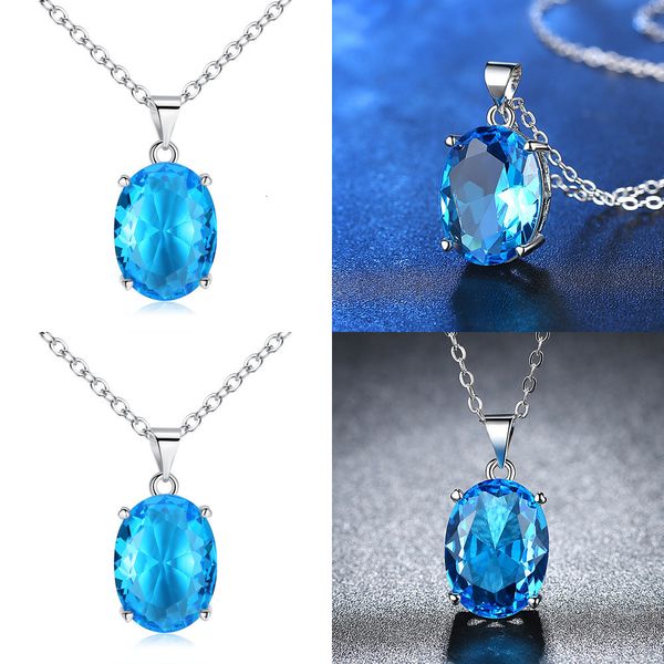 

exaggeration blue pendant necklace ma'am personality claw ellipse necklace harry potter silver necklaces ing