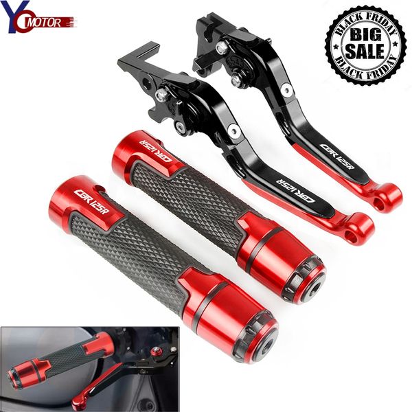 

for cbr cbr125r cbr 125r 2011 2012 2013 2014 motorcycle cnc brake clutch lever and handle bar grips 125r handbar