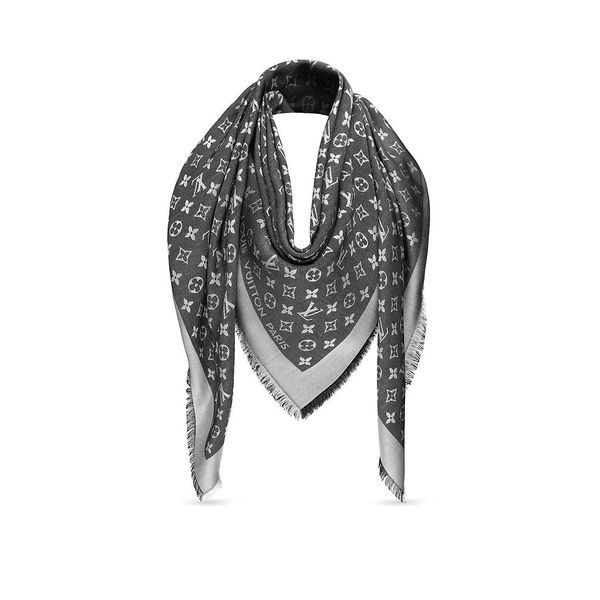 

women scarf wool silk fashion square brand scarves women design woman shawls size 140*140cm without box tu66a, Blue;gray