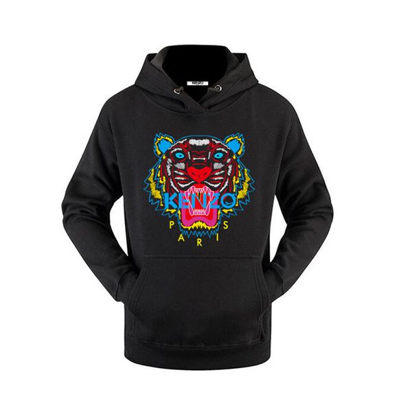 

19ss tiger/kenzo mens hoodie hip hop vogue brand luxury sweatshirts casual printing pullover clothes women streetwear hommes.kanye 5xl, Black