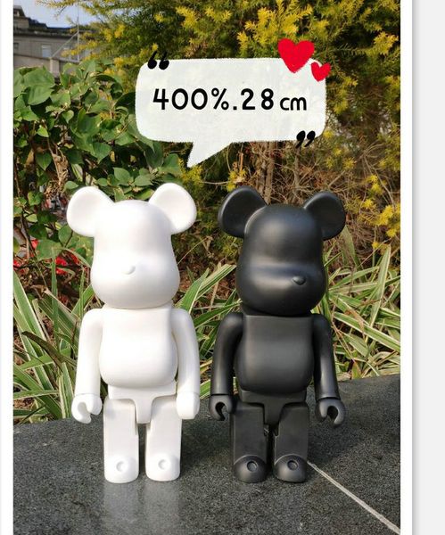 

400% violent bear building block bear white diy doll toy model gift 400%