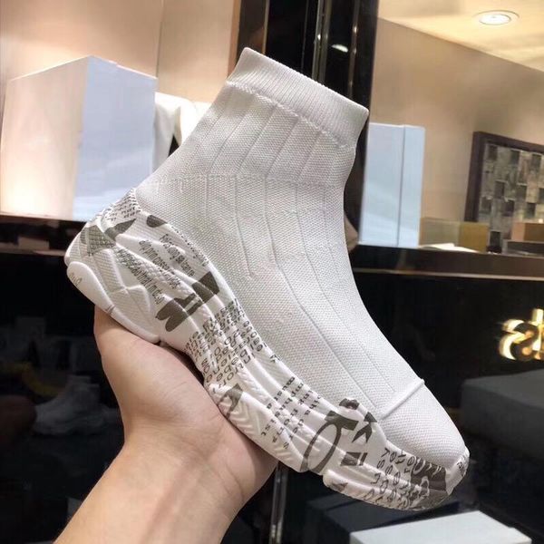 

designer women sock shoes men triple s sneaker high women sock speed trainer casual shoes slip-on thick bottom shoes u7 cs04, Black