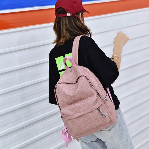 

large-volume retro backpack headphone jack school bag waterproof travel bag