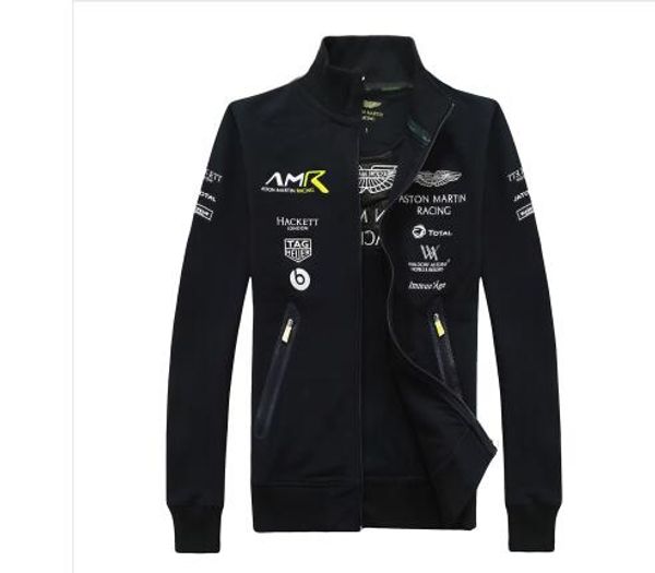 

Мужская хлопок свитер молния куртка Aston Martin F1 команда гоночный костюм кардигана Ha