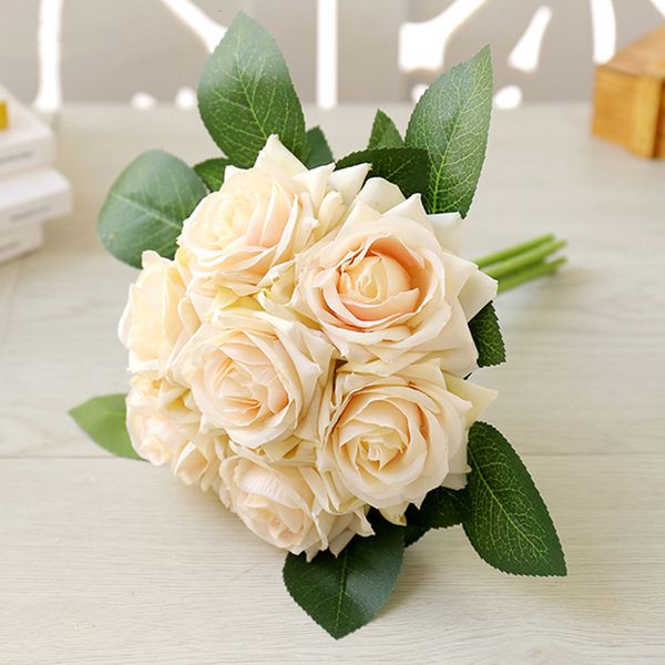 

artificial rose bouquet fake flowers wedding party home decoration ornament gift