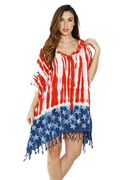 

riviera sun american flag caftan swimsuit cover up caftans, Black;gray
