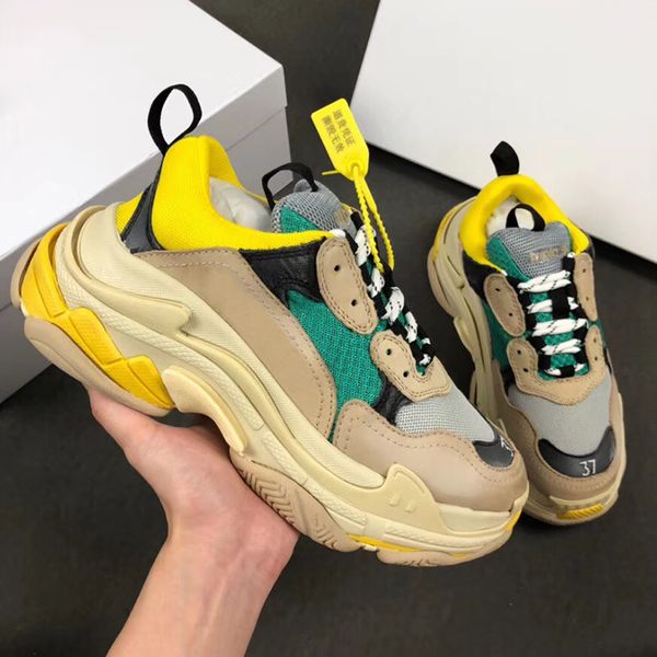 

2019designer paris 17fw triple sneakers dad shoes basketball sneakers luxury casual shoes for vintage sports men women trainers sz 36-45 t07, Black