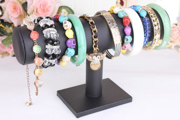 

leather jewelry rack bracelet necklace stand organizer holder display stand holder watch jewelry organizer t-bar rack
