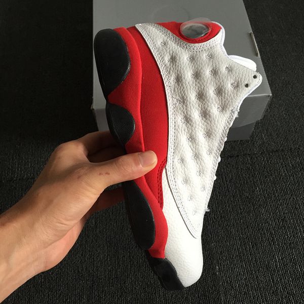 

new 13 xiii chicago white red men basketball shoes low designer sneakers sports outdoor trainers with box size 7-12, Black