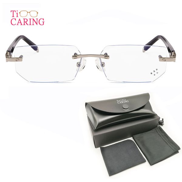 

без оправы женщины мужчины очки для чтения прозрачные линзы анти-blu ray hd линзы reader компьютерные очки