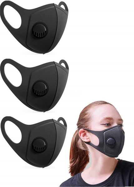 

dhl shipcoslony sponge dustproof pm2.5 pollution half mouth with breath wide straps washable reusable black mask for face